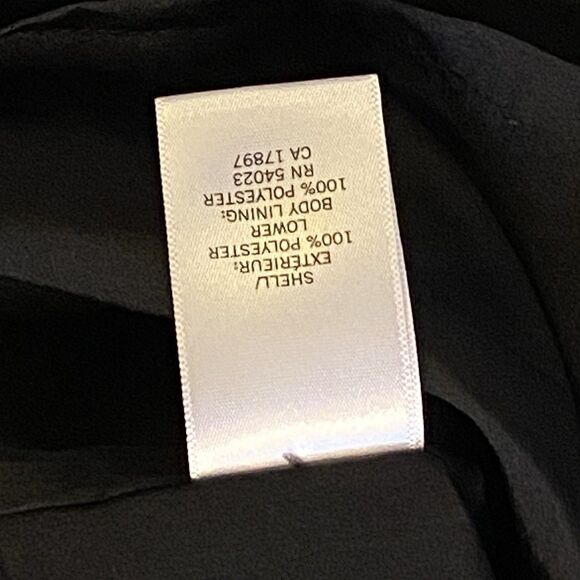 Banana Republic Factory Purple And Black Silky Lightweight Sleeveless Dress Sz 0 - Picture 8 of 12